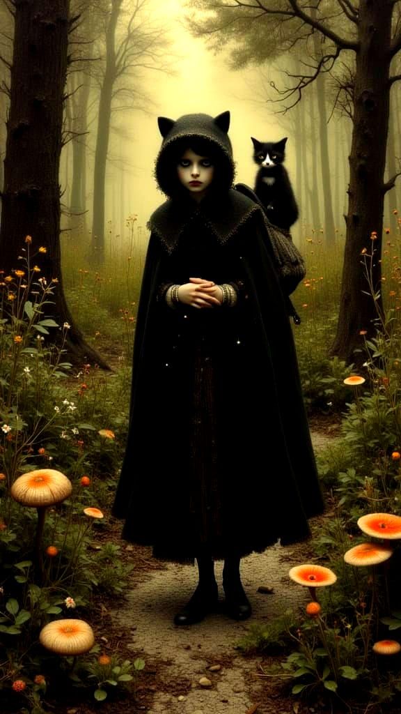 Whimsical Woodland Scene in Old Master Style