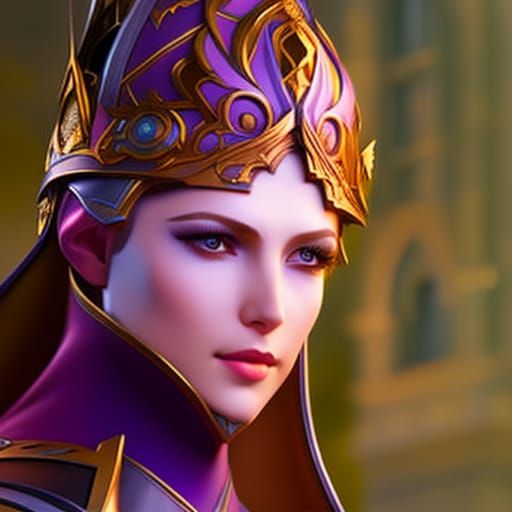 Detailed Knight Portrait with Medieval Castle Backdrop