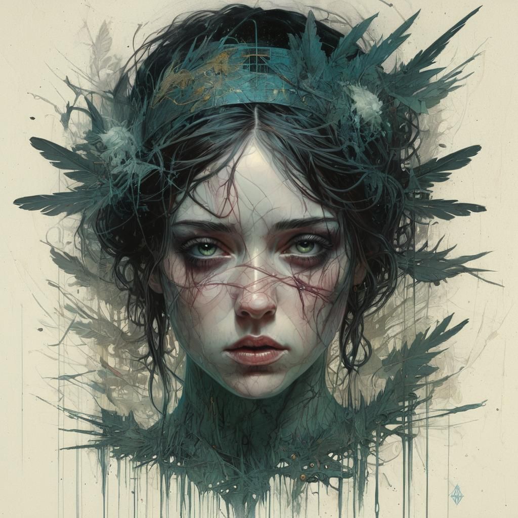 Grimdark Digital Art in Dark Fantasy Style