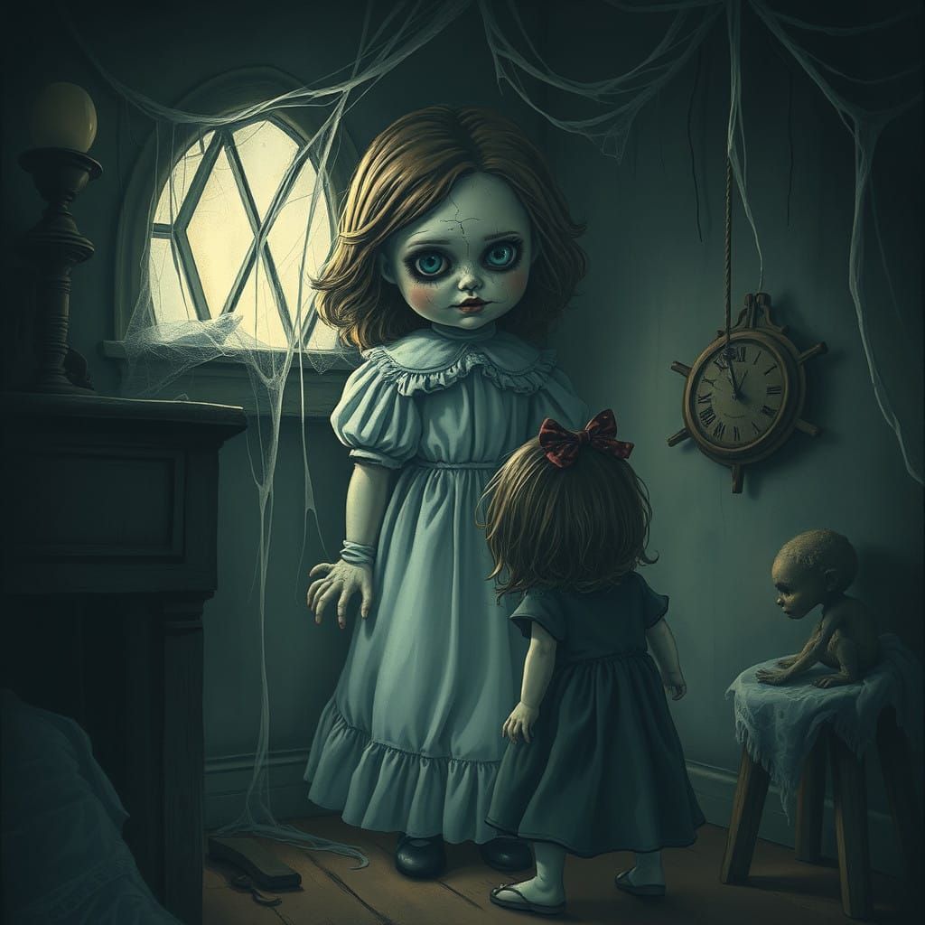 Ethereal Nightmare in Whimsical Dark Art