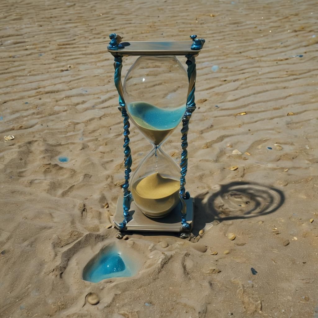 Surreal Melting Hourglass Inspired by Salvador Dali