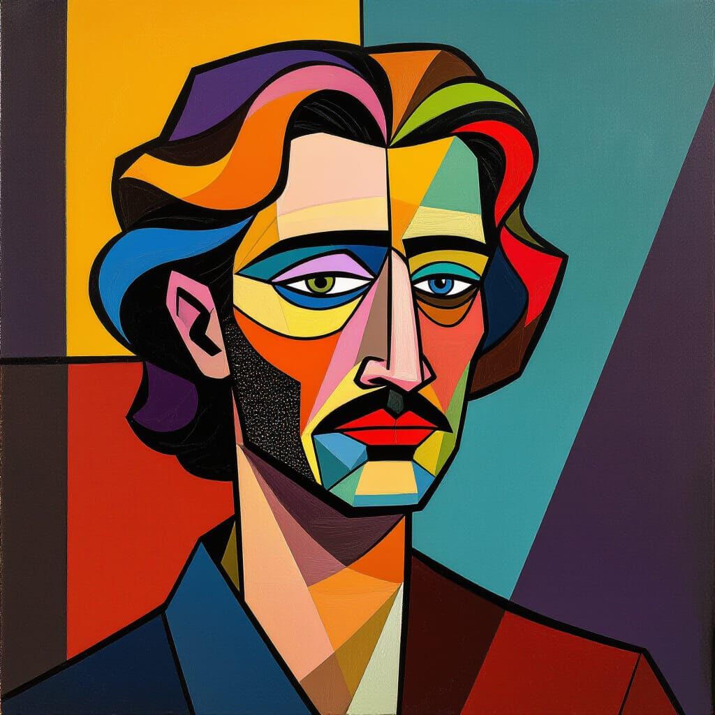 Neo-Cubist Painting: Art Made Flesh with Fauvism Influence