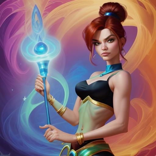 Kim Possible as an Ethereal Genie