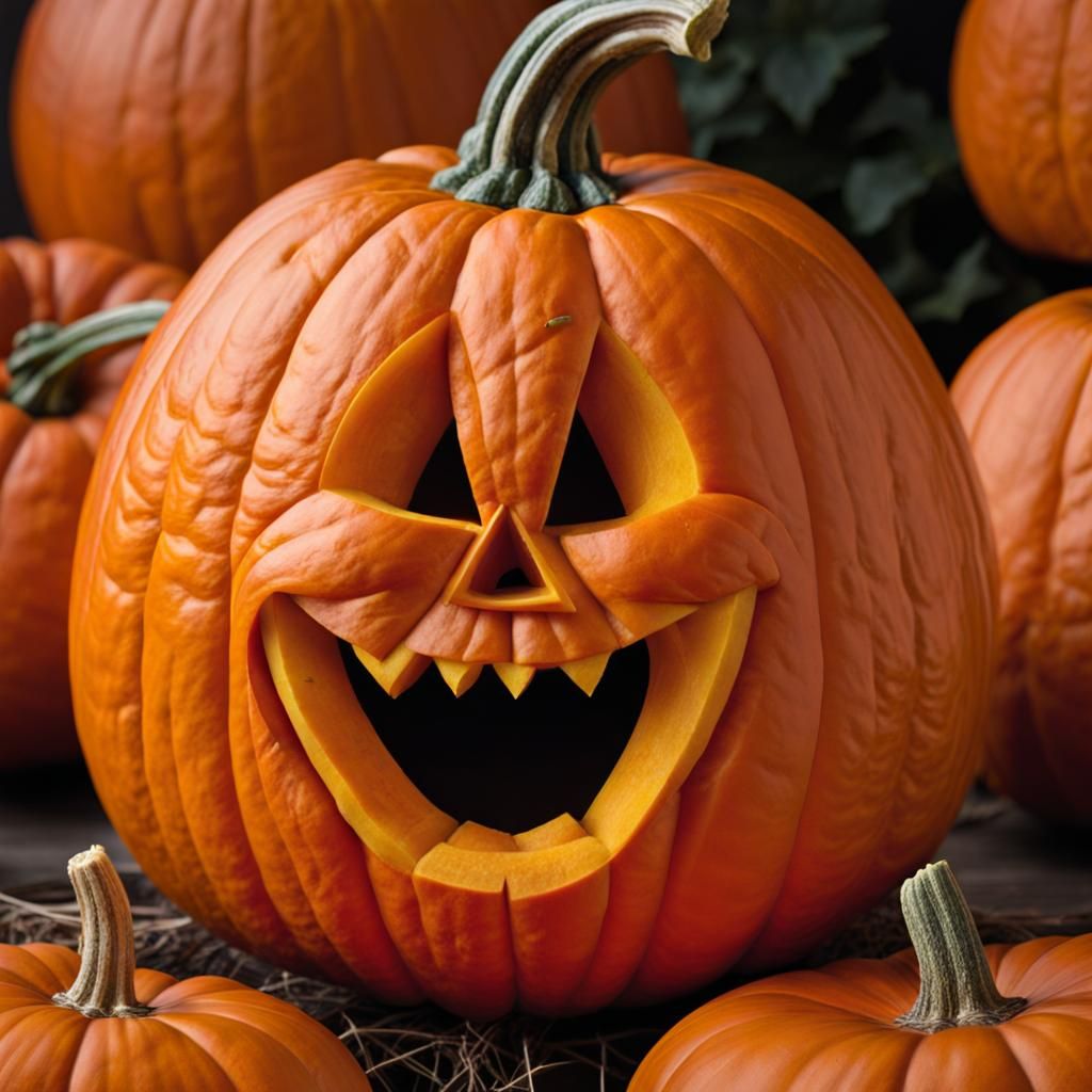 Carrot Nose Jack O' Lantern