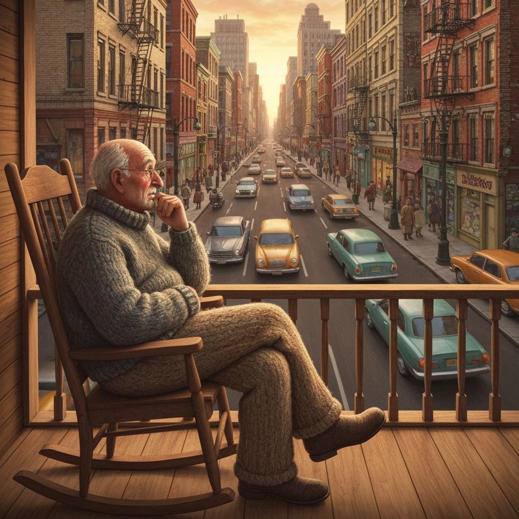 Cozy Rocking Chair Scene in Beatrix Potter Style