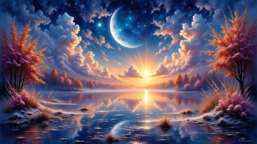 Surreal Epic Majestic Fantasy Sunset