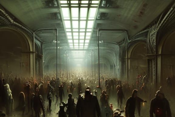 UNDERGROUND SUBWAY, ZOMBIE APOCALYPSE
