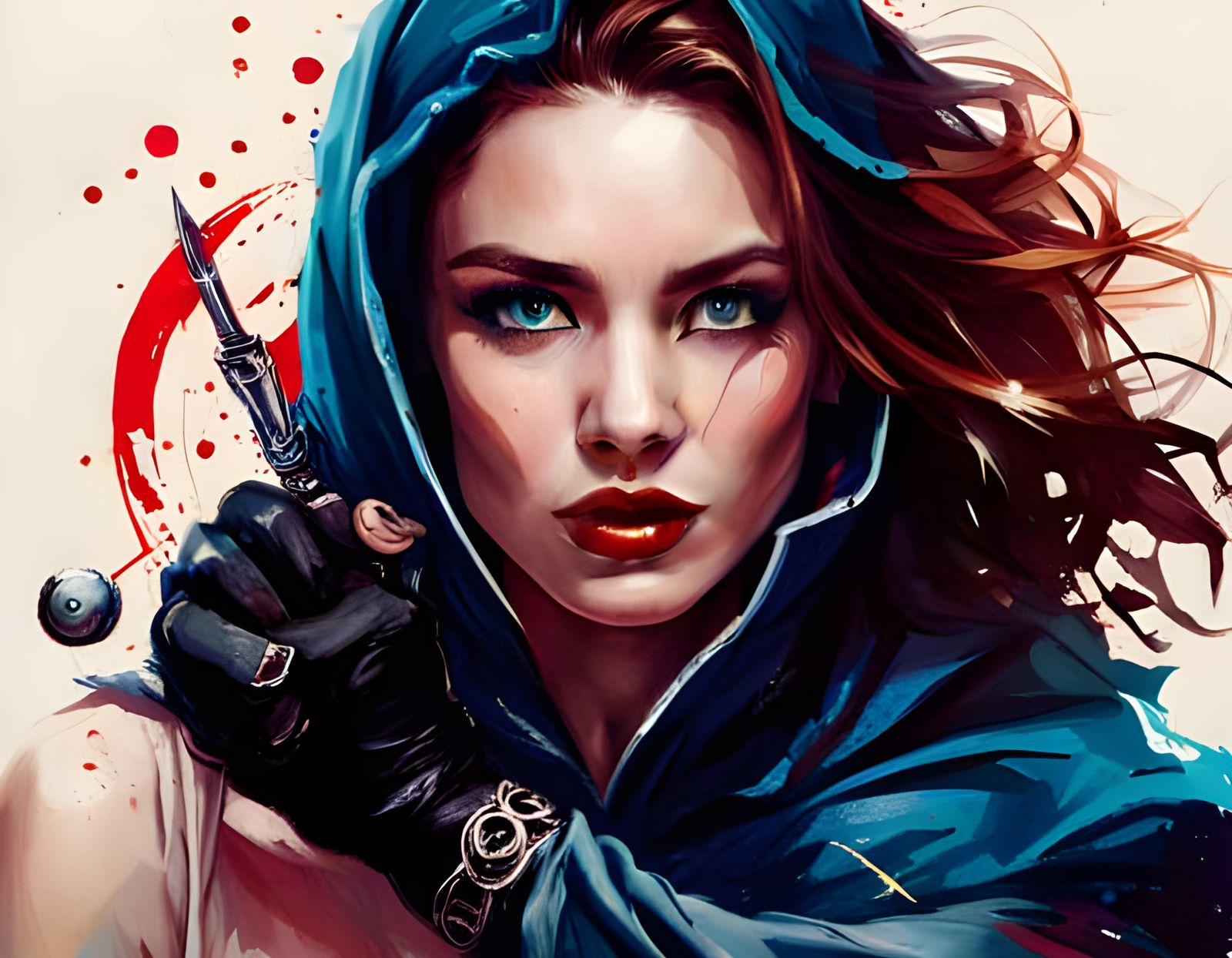 Princess Belle as Ninja in Pin-Up Style