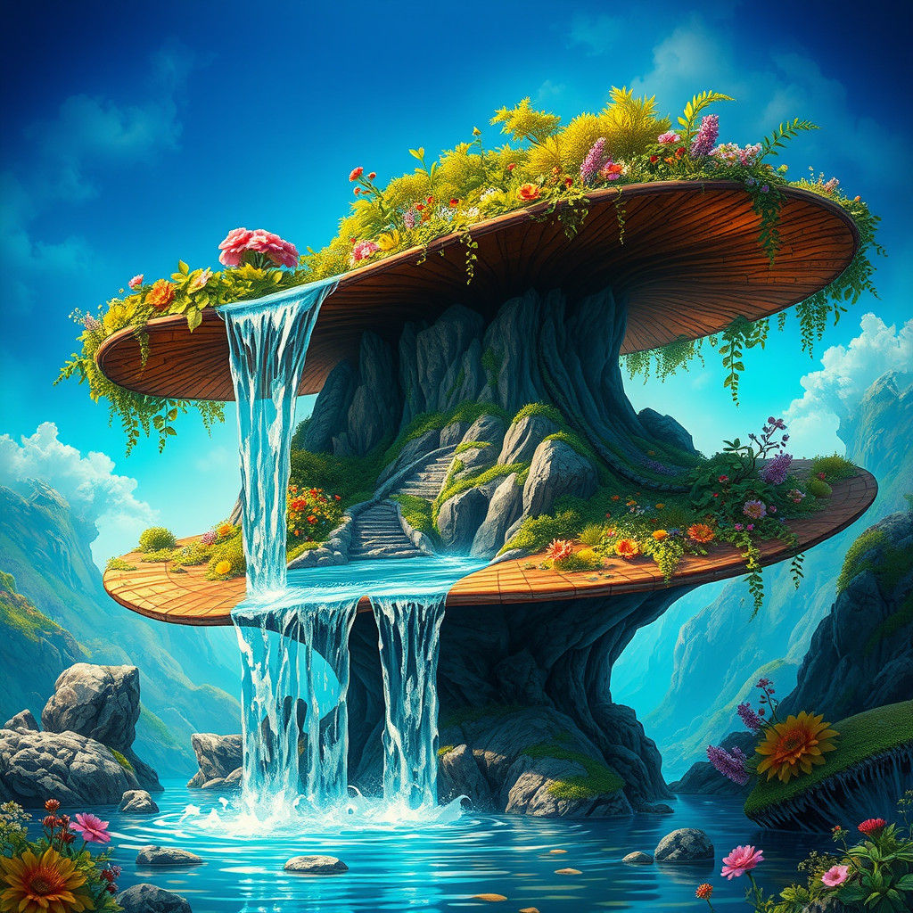 Majestic Hat with Mountain Valley Ecosystem