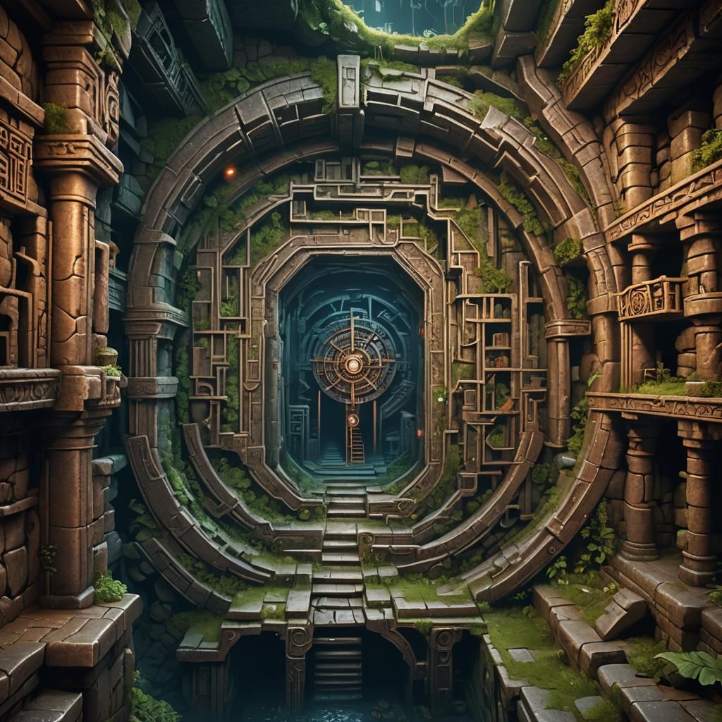 Hidden Passage to Deeper Chamber: Fantasy Concept Art