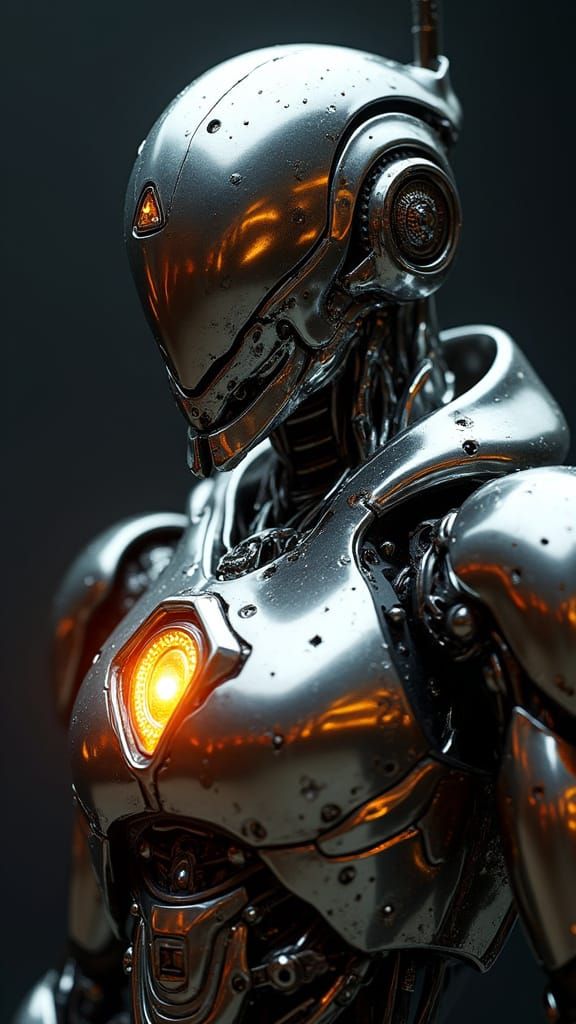 Futuristic Mech in Cinematic Lighting