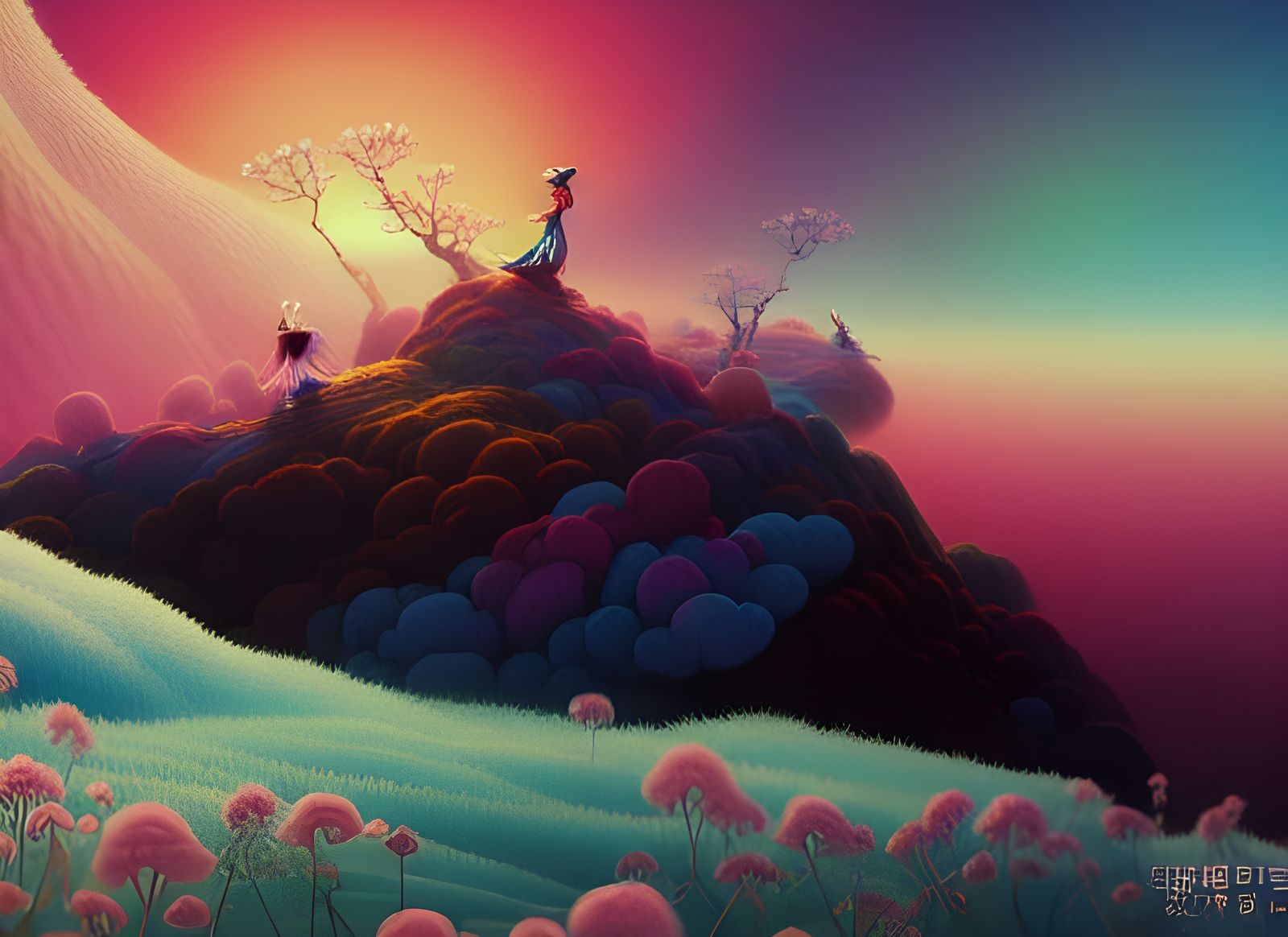 Ethereal Dreamscape: Mountains in an Octane Render