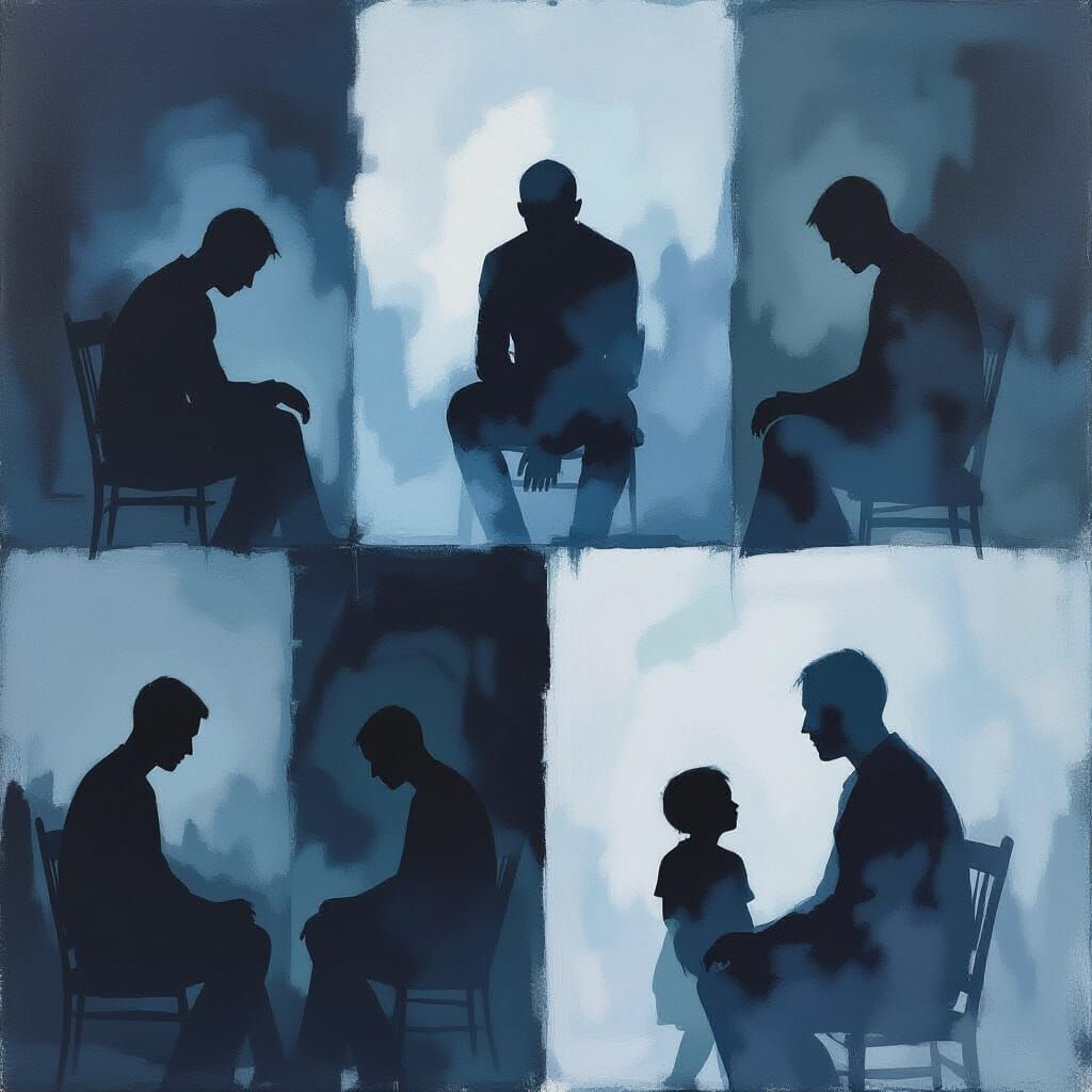 Emotive Figures in a Murky Atmosphere