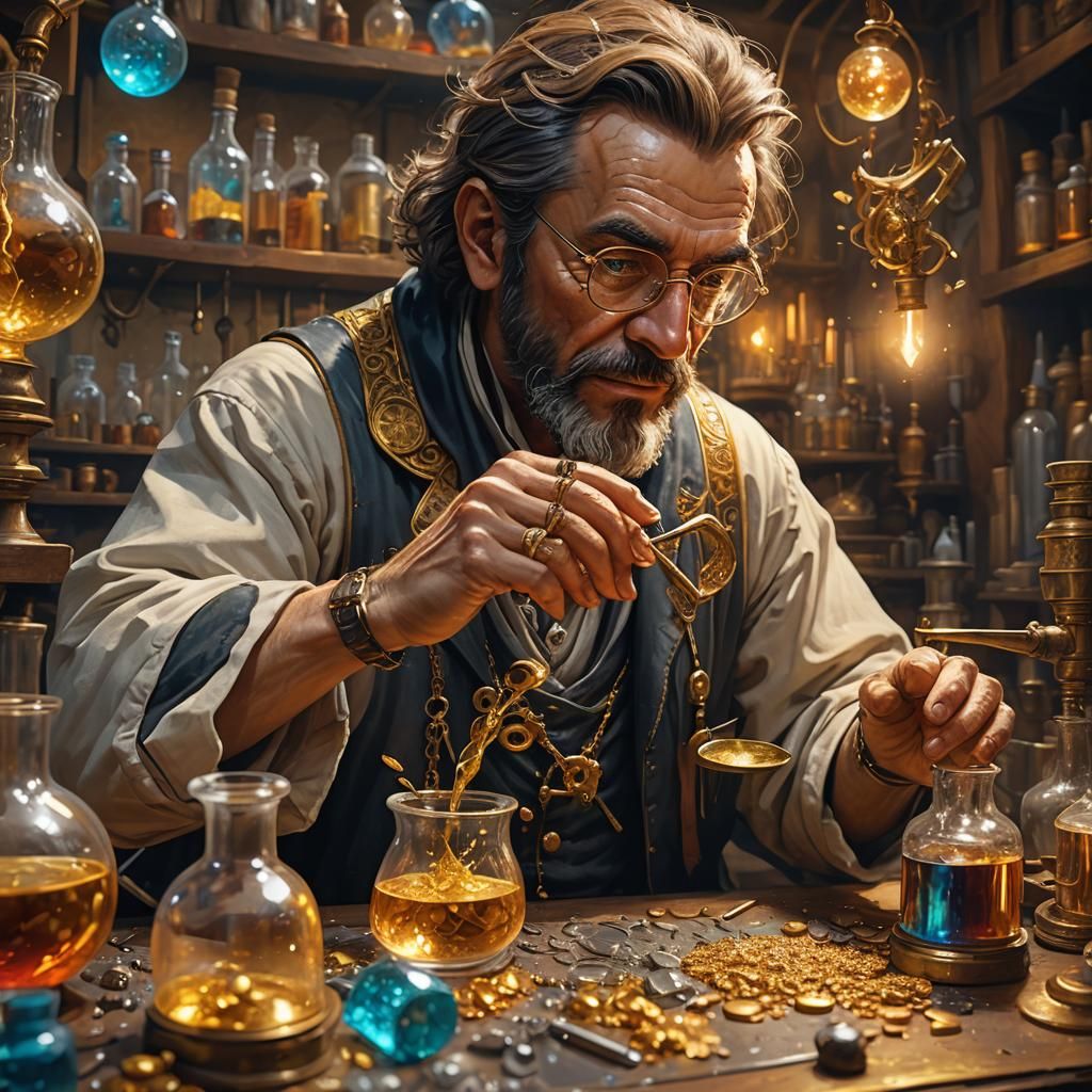 Alchemist's Lab: Metal to Gold in Hyperrealism