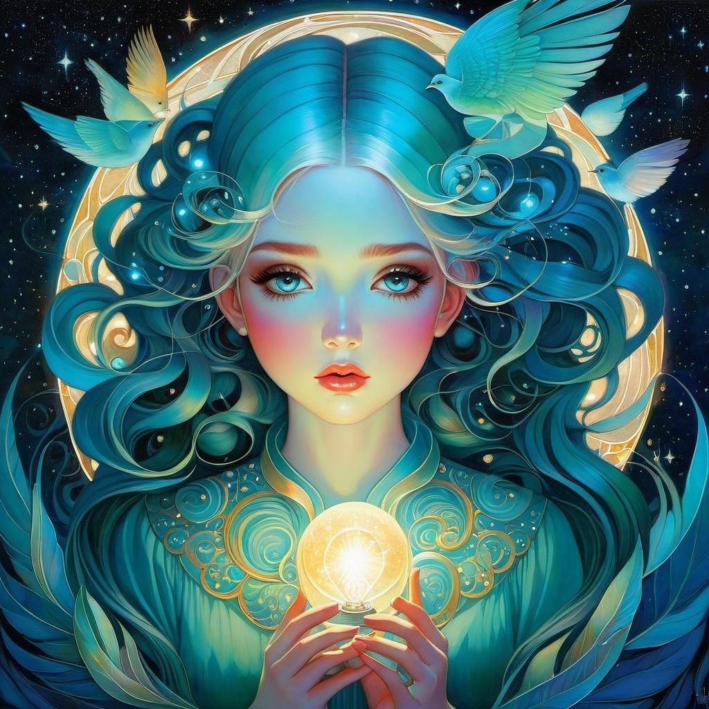 Ethereal Figure Waking From a Dream in HDR