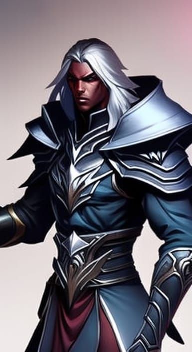 Drow Warrior with Blood Sword, Hyperdetailed Portrait