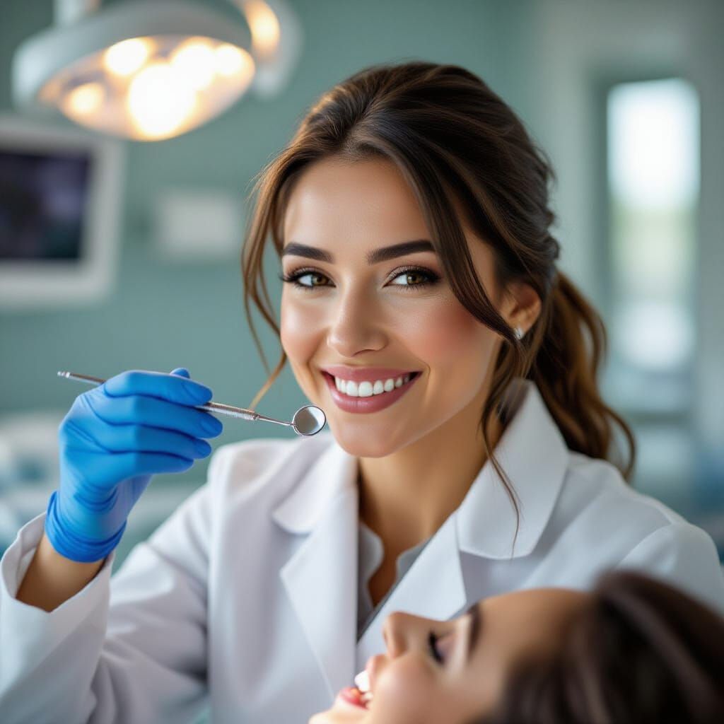 Professional Female Dentist in Modern Clinic