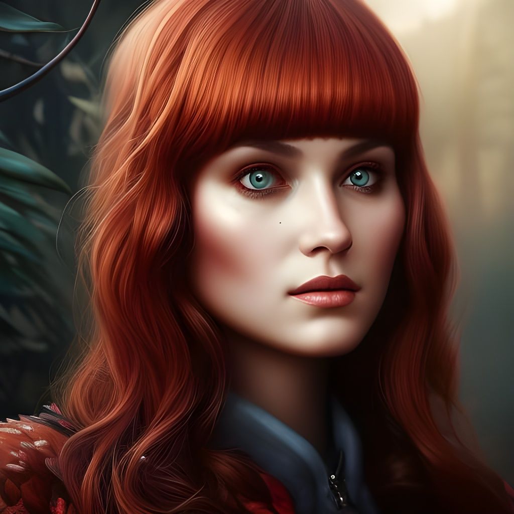Detailed Portrait of a Girl in Digital Art Style