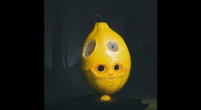 Rotten Mutant Lemon Fruit Monster in Hyper-Realistic Photo