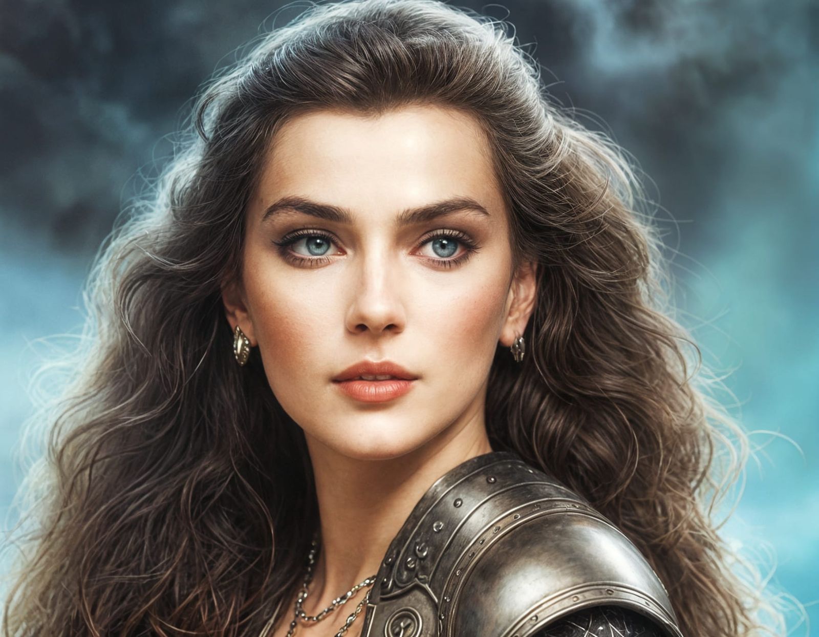 Elegant Warrior Maiden in Fantasy Armor