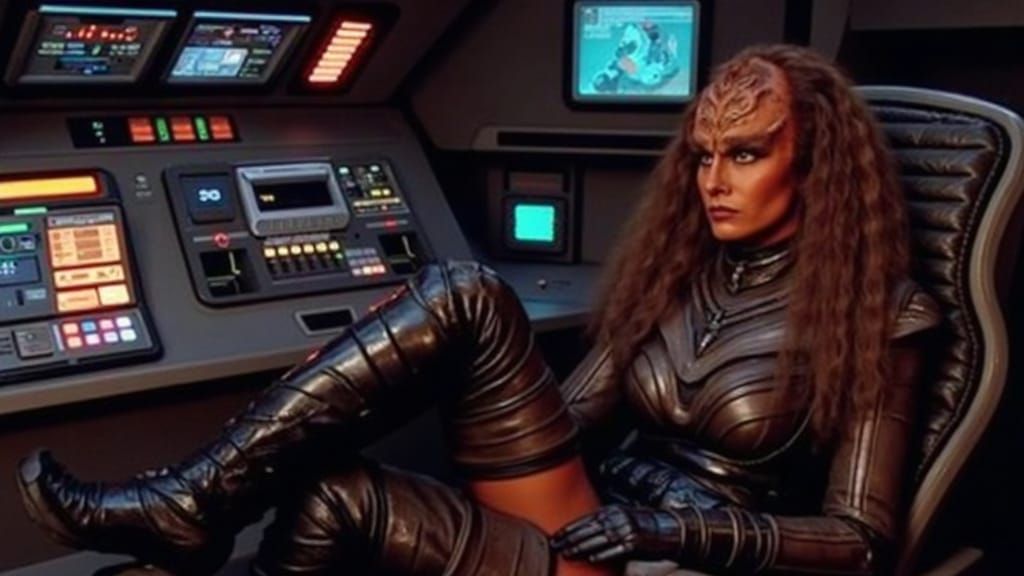 Stunning Female Klingon Captain in Command