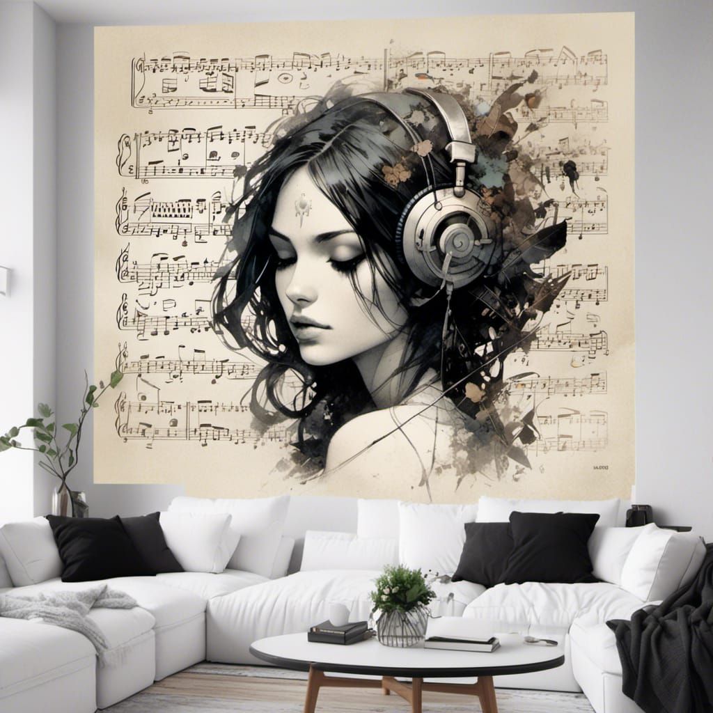 Ethereal Woman: Double Exposure Music Art