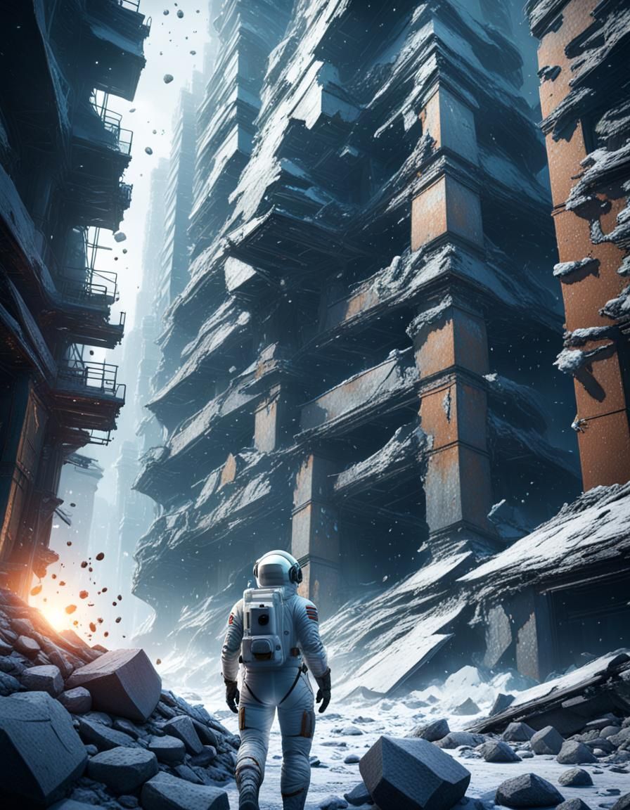 Astronaut in Peril: Rocks Fall Like Hail