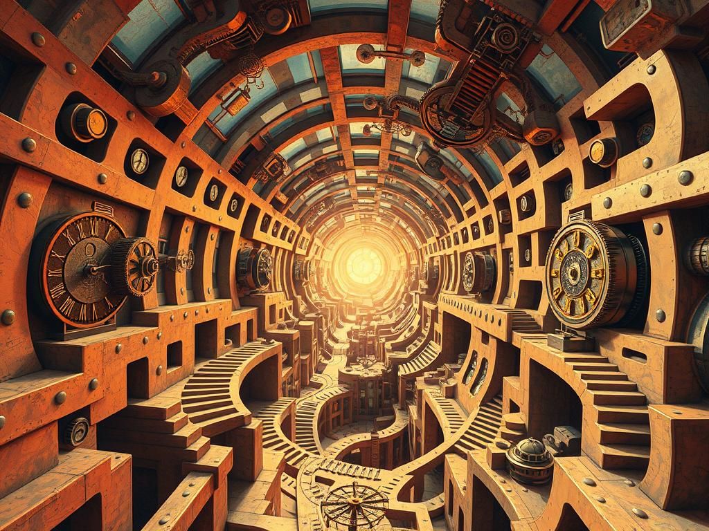 Escher-Inspired Labyrinth of Impossible Geometry