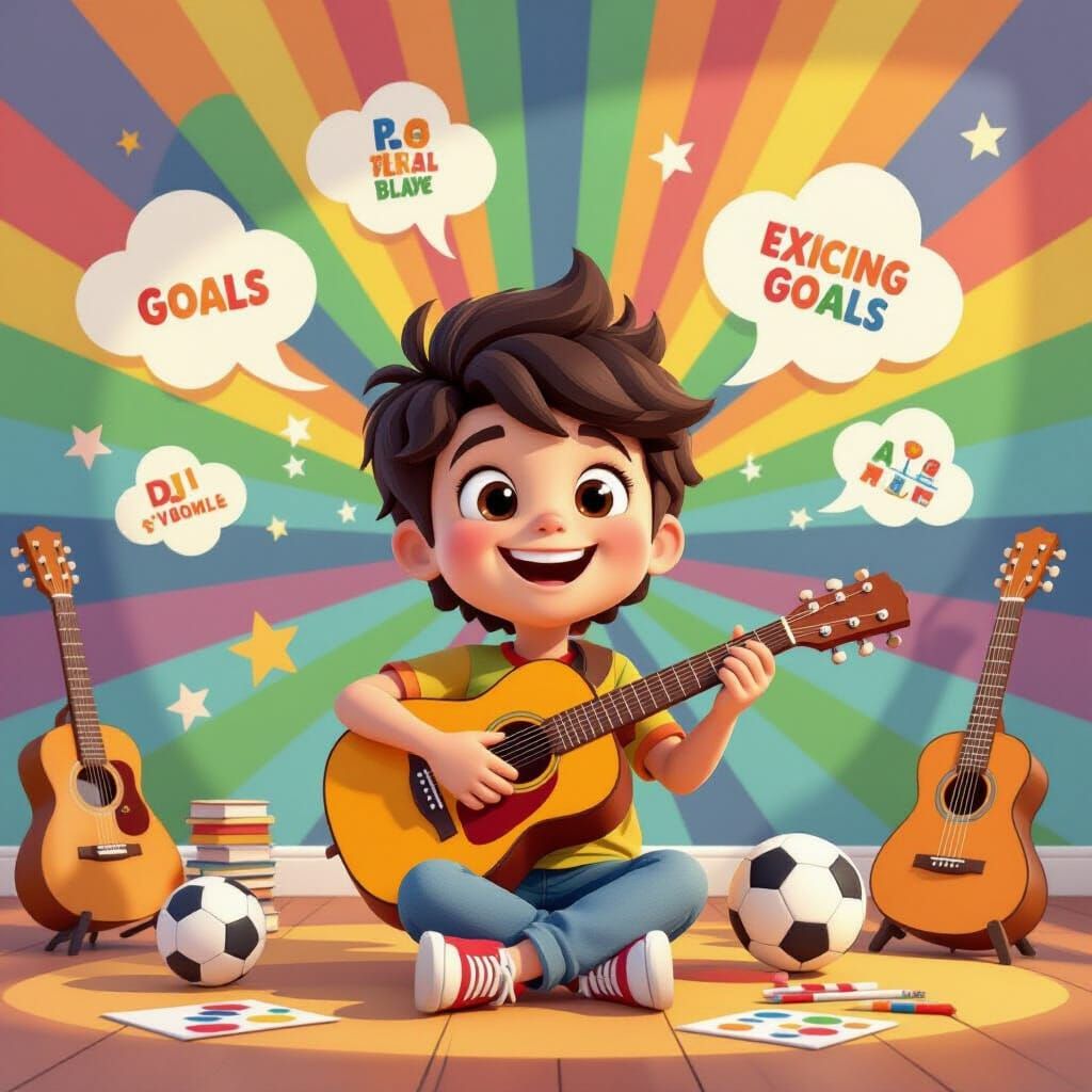 Child's Dreams in Cartoon 3D Art Style
