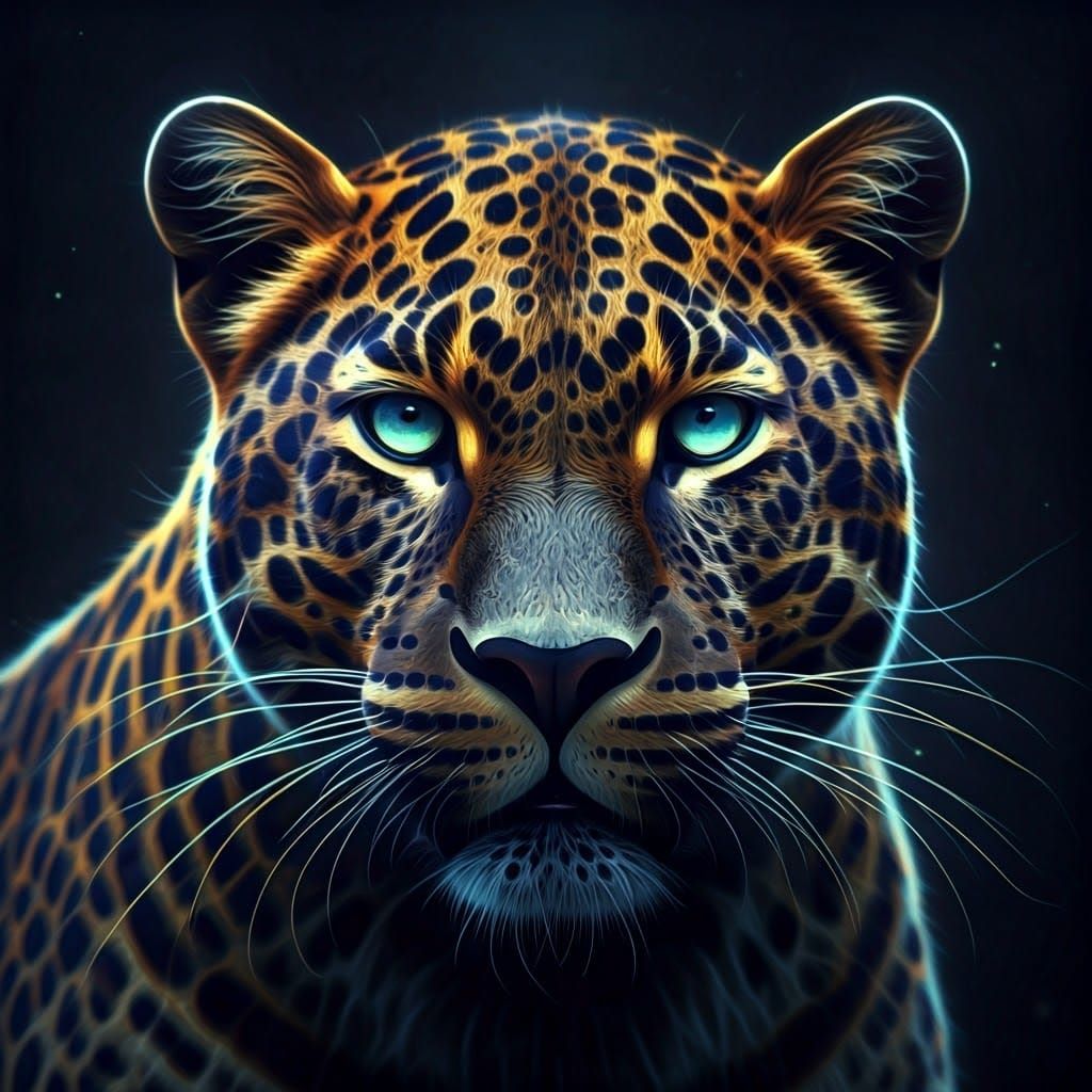 Electroluminescent Panther Phases Into Digital Reality