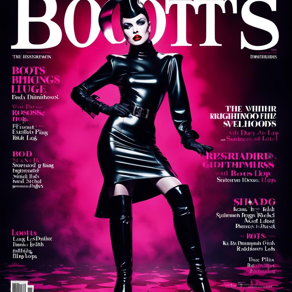 Lady Dimitrescu Magazine Cover in Noir Style