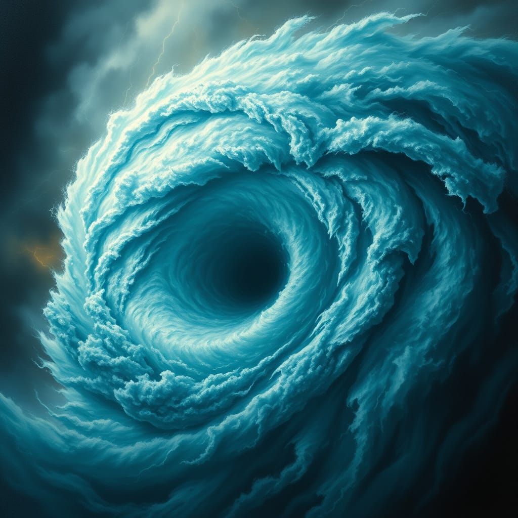 Massive Category 5 Hurricane in Moody, Futuristic Style