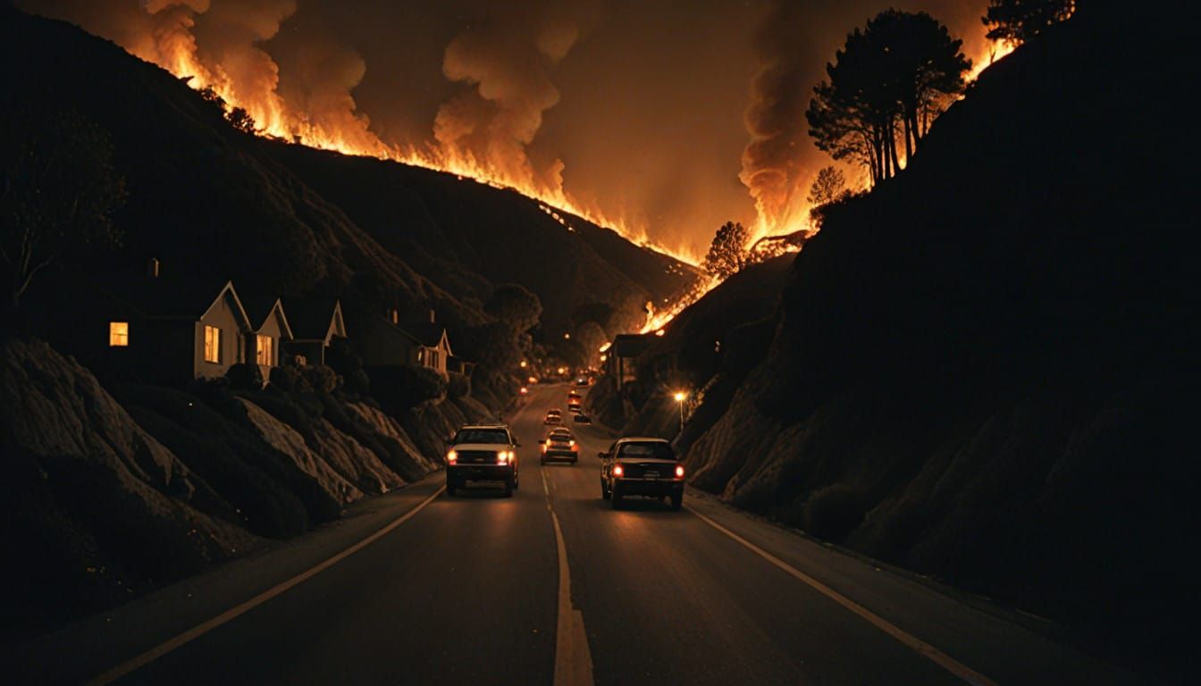 Crisp Focus Abstract Photography of Inferno Brush Fire in Pa...