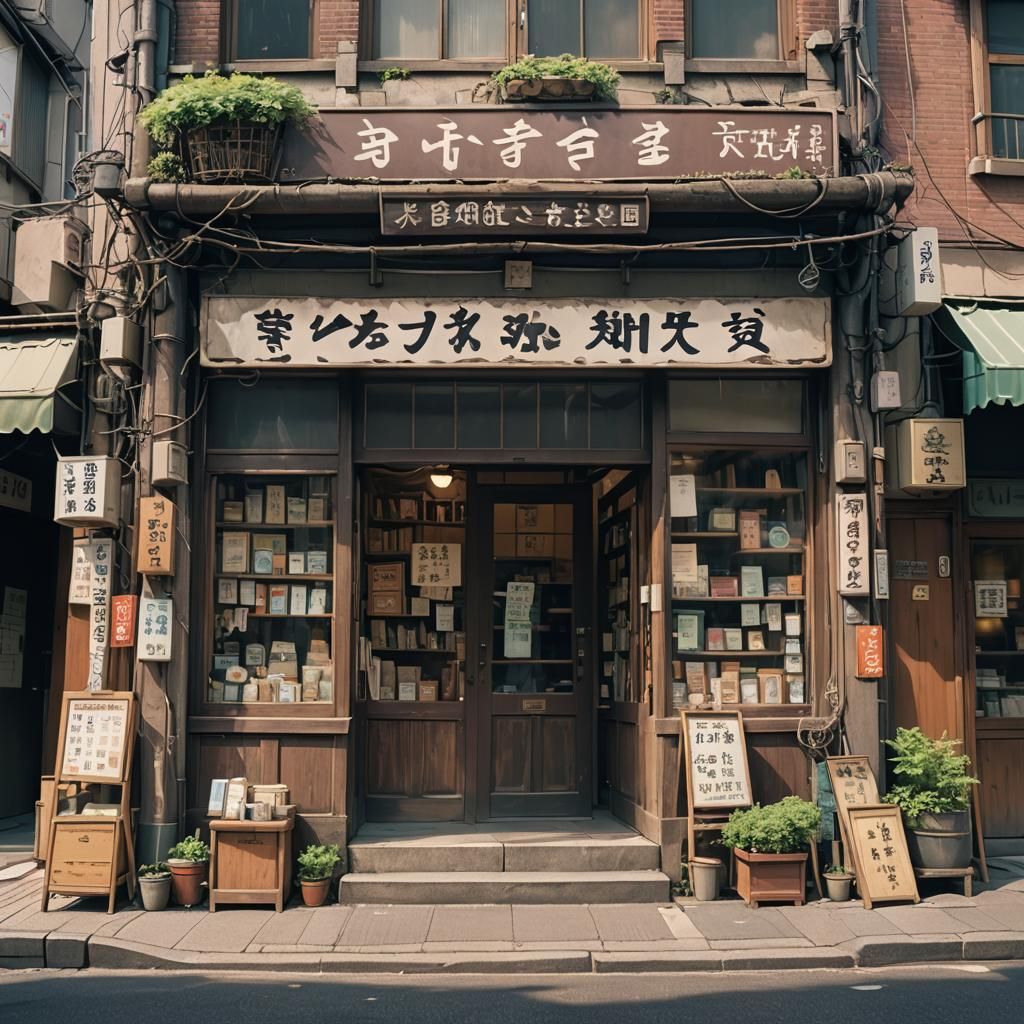Deserted Photography Shop in Anime Style