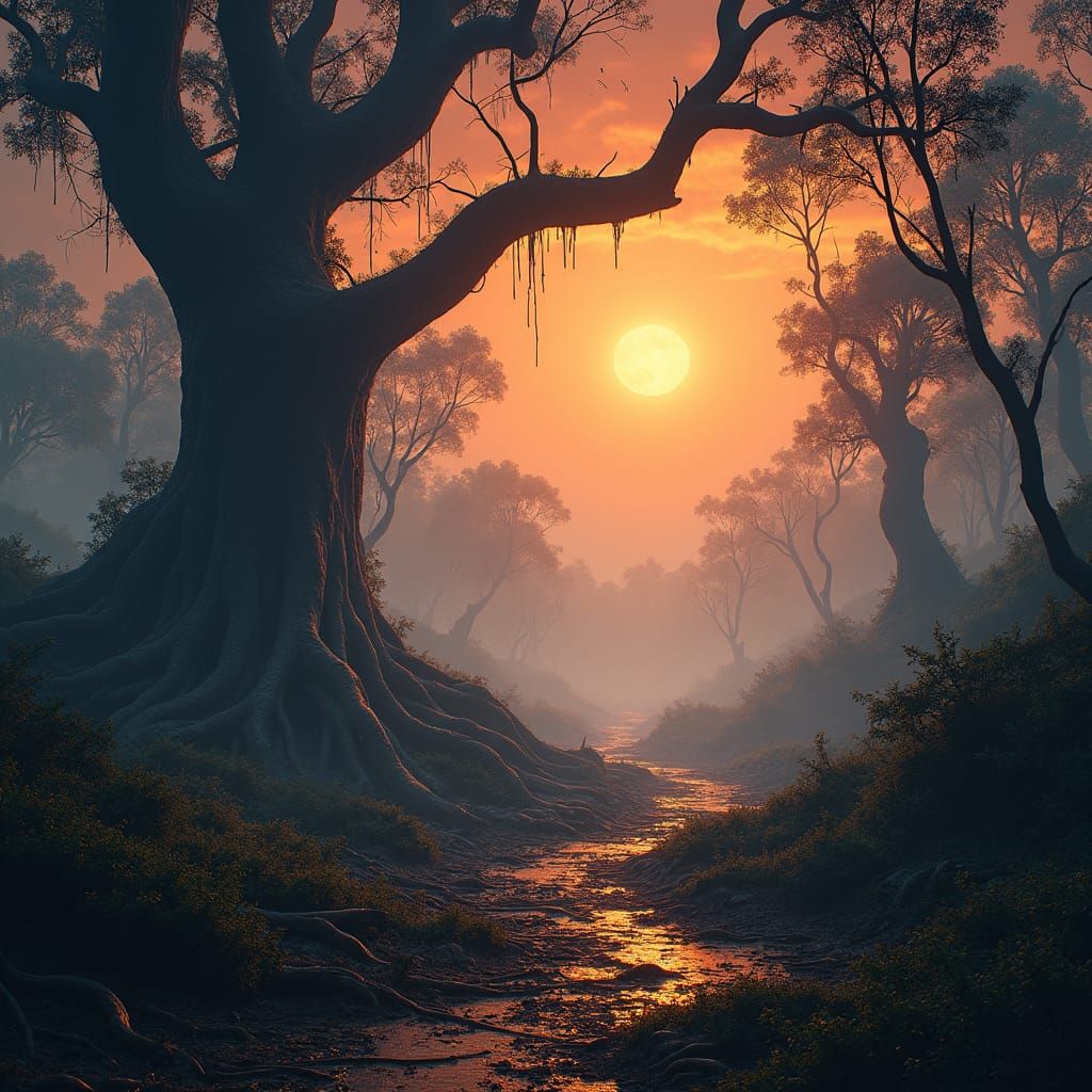 Mystical Vietnam War Scene in Dreamlike Style