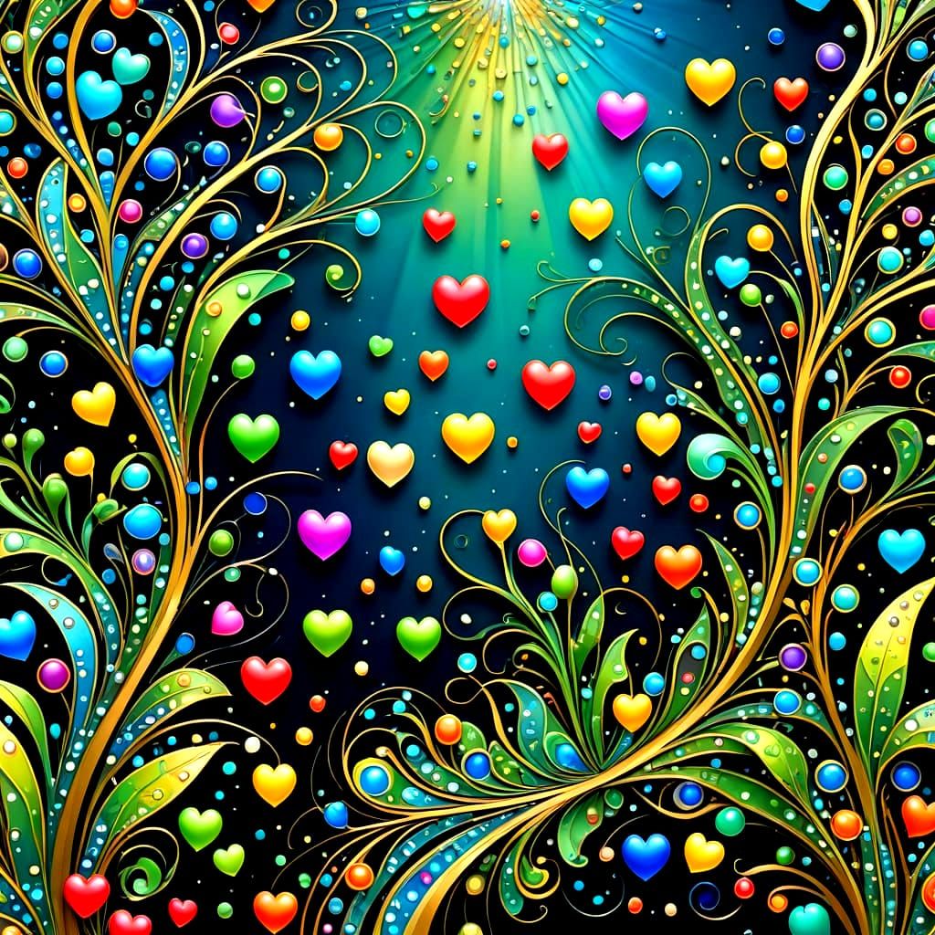 die Fontäne - Aura Soma B31 grün-gold - auch "Sonne im Herzen" - im Tarot Stab 6, der Sieg, der Triumph