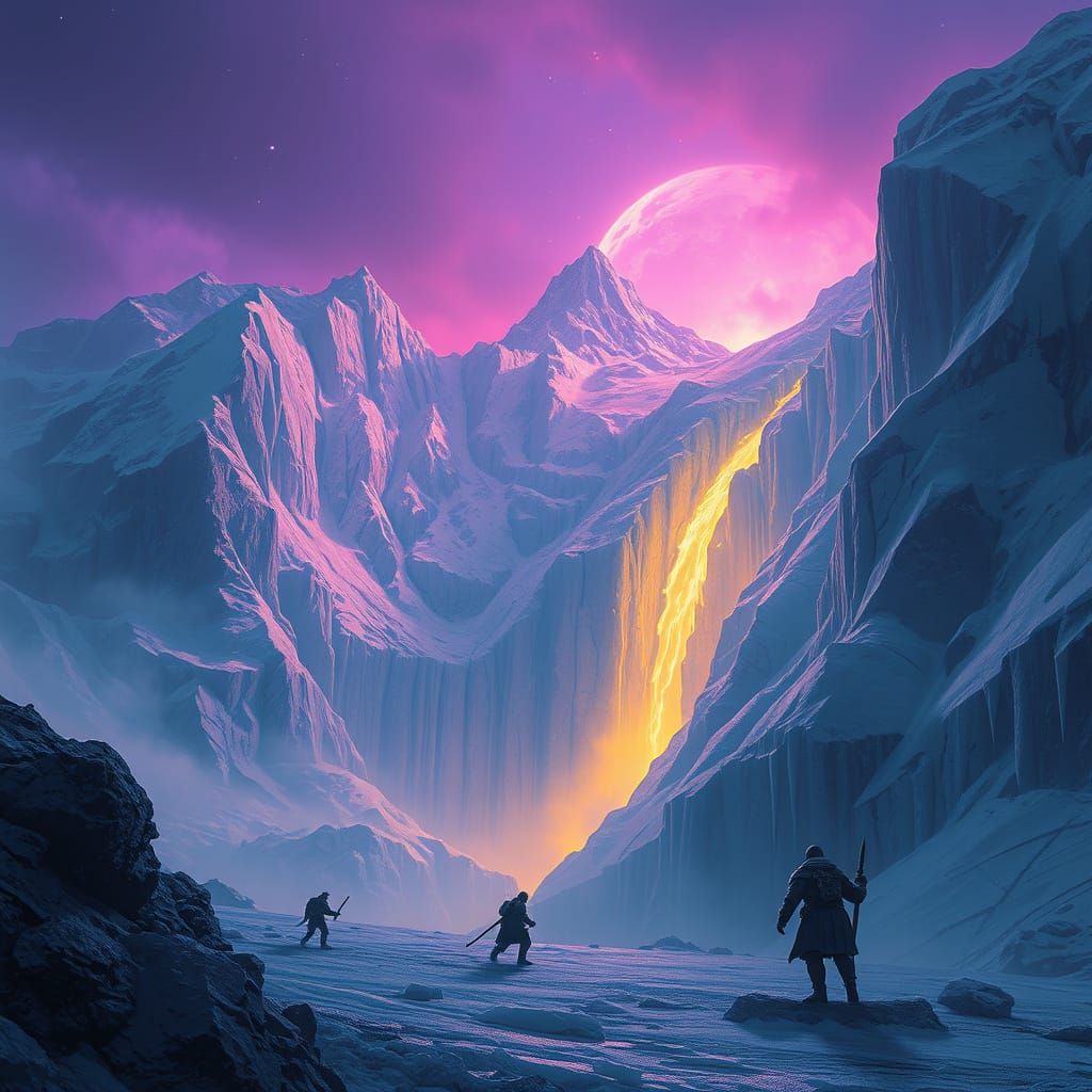 Dark Fantasy Encounter on REghed Glacier