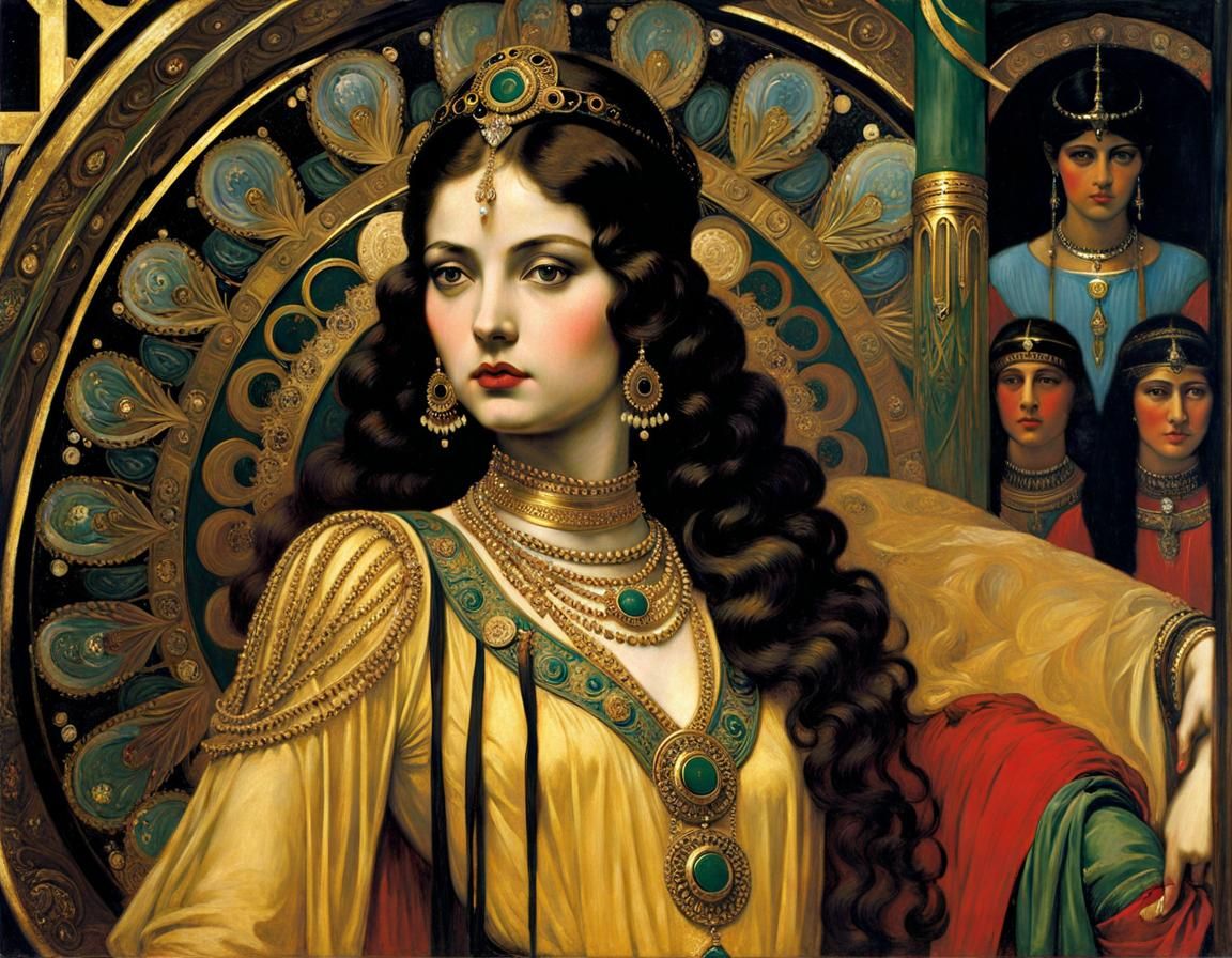 Salome Portrait in Art Nouveau Style