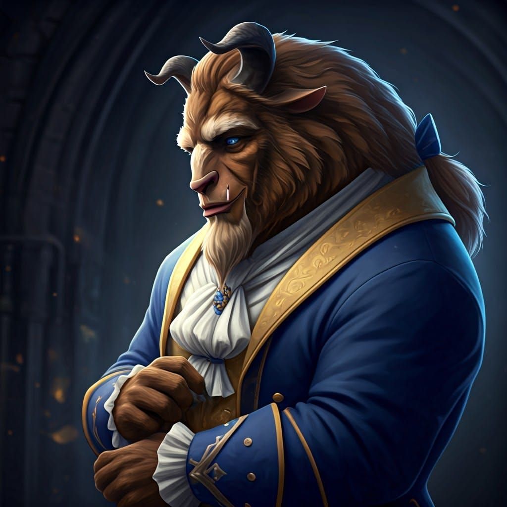 Anime Beauty and the Beast in 3D