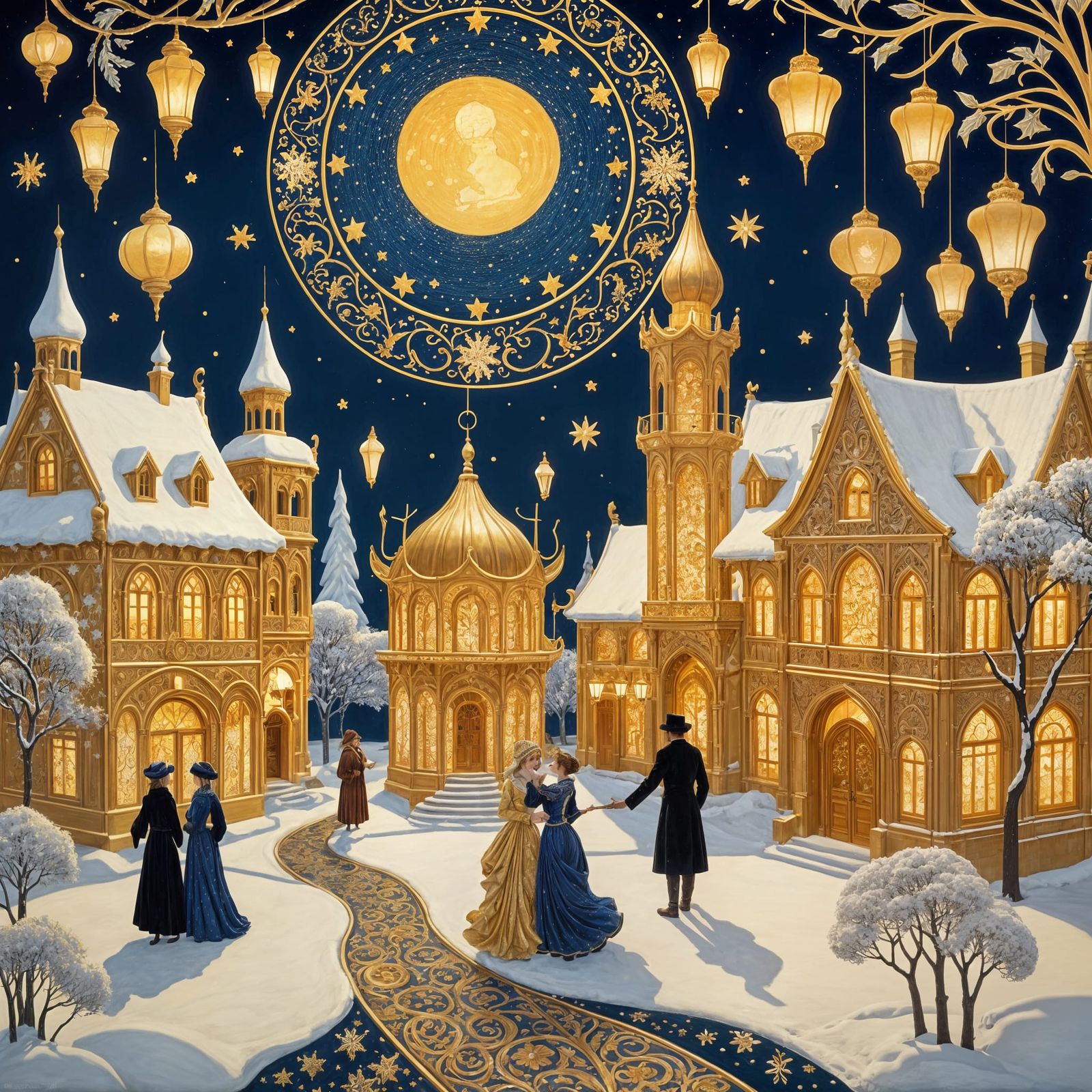 Winter Wonderland in Golden Light