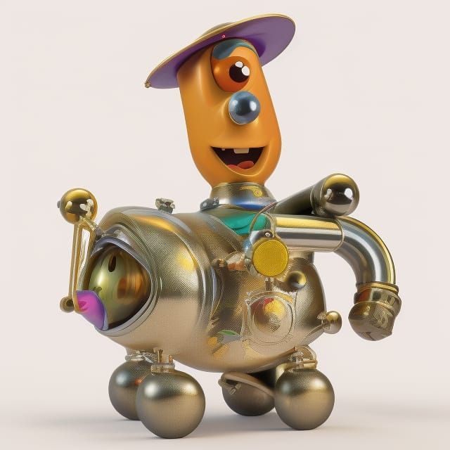 Tin Toy Pixar Concept Art in 3D