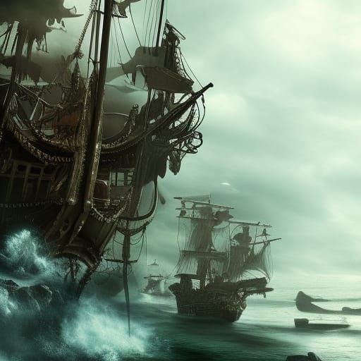 Epic Pirate Scene: Digital Matte Painting
