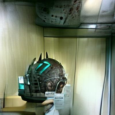 Futuristic Space Engineer Helmet