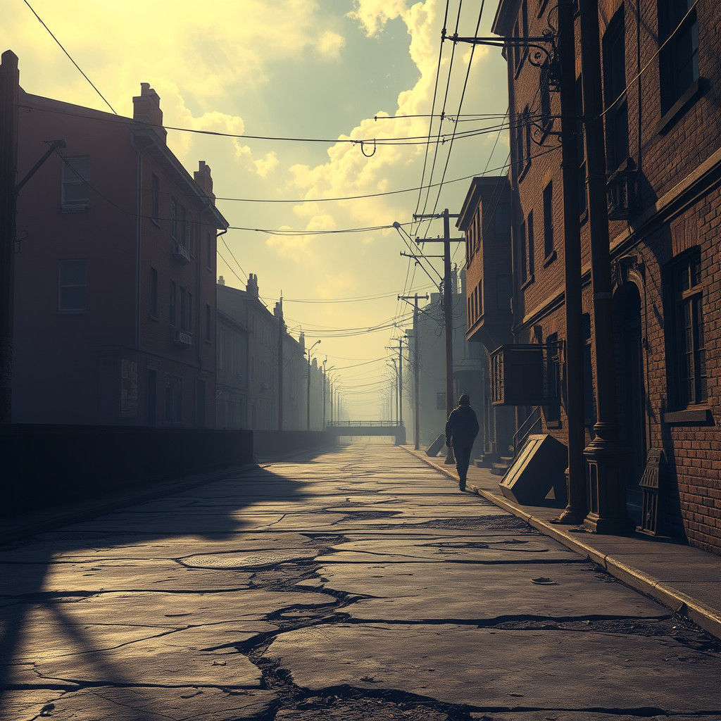 War-Torn Street: Dark Fantasy Concept Art