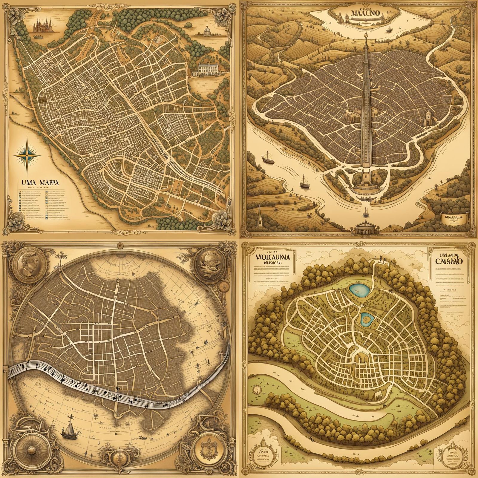 Musical Treasure Map Leading to Golden Guitar