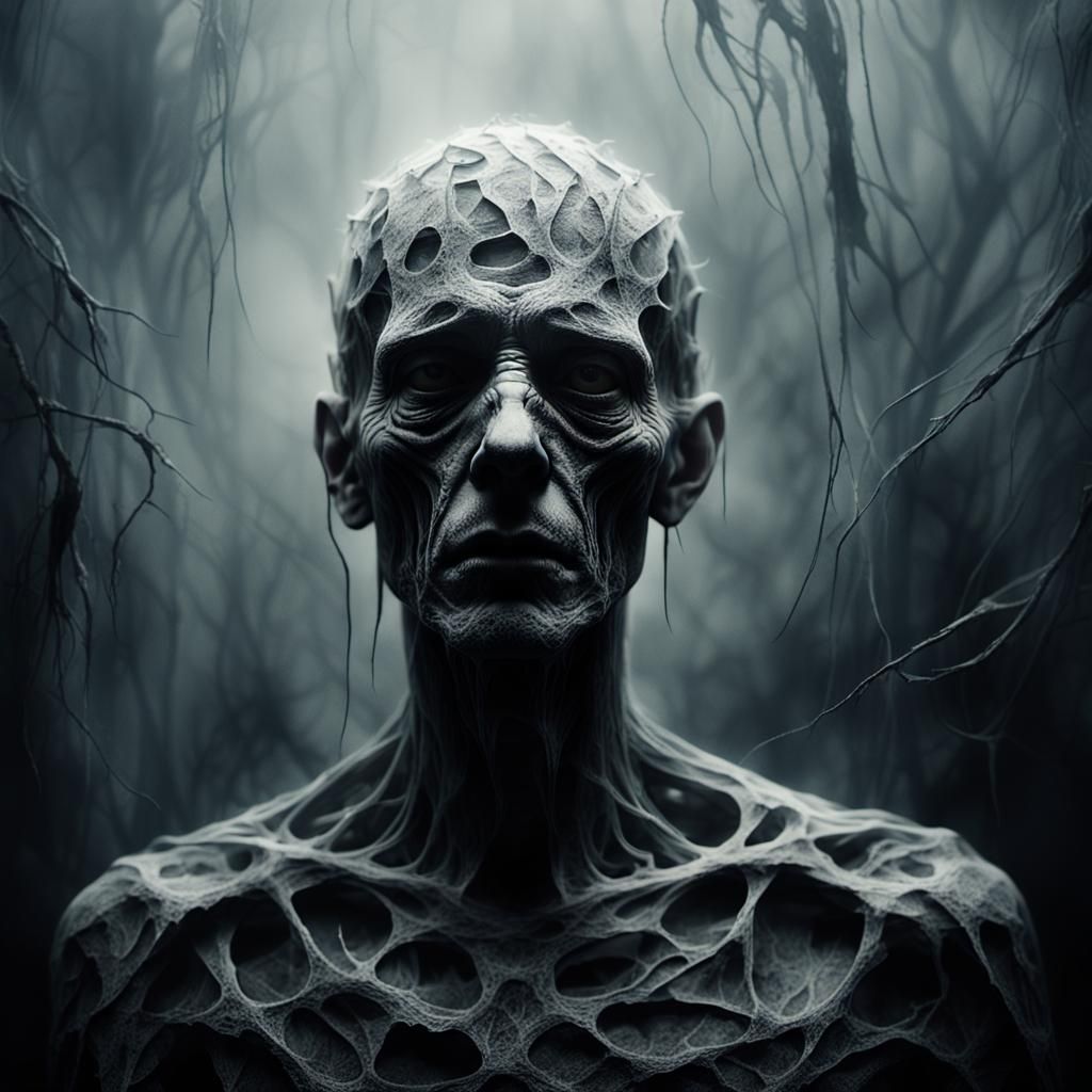 Ethereal Horrorcore Portrait of Lost Soul