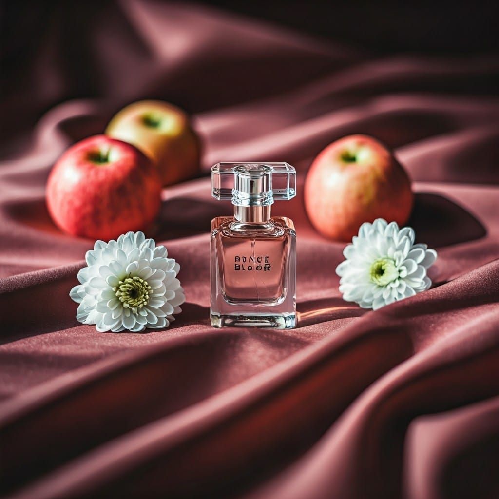 Miniature Perfume Still Life with Flowers and Fruit