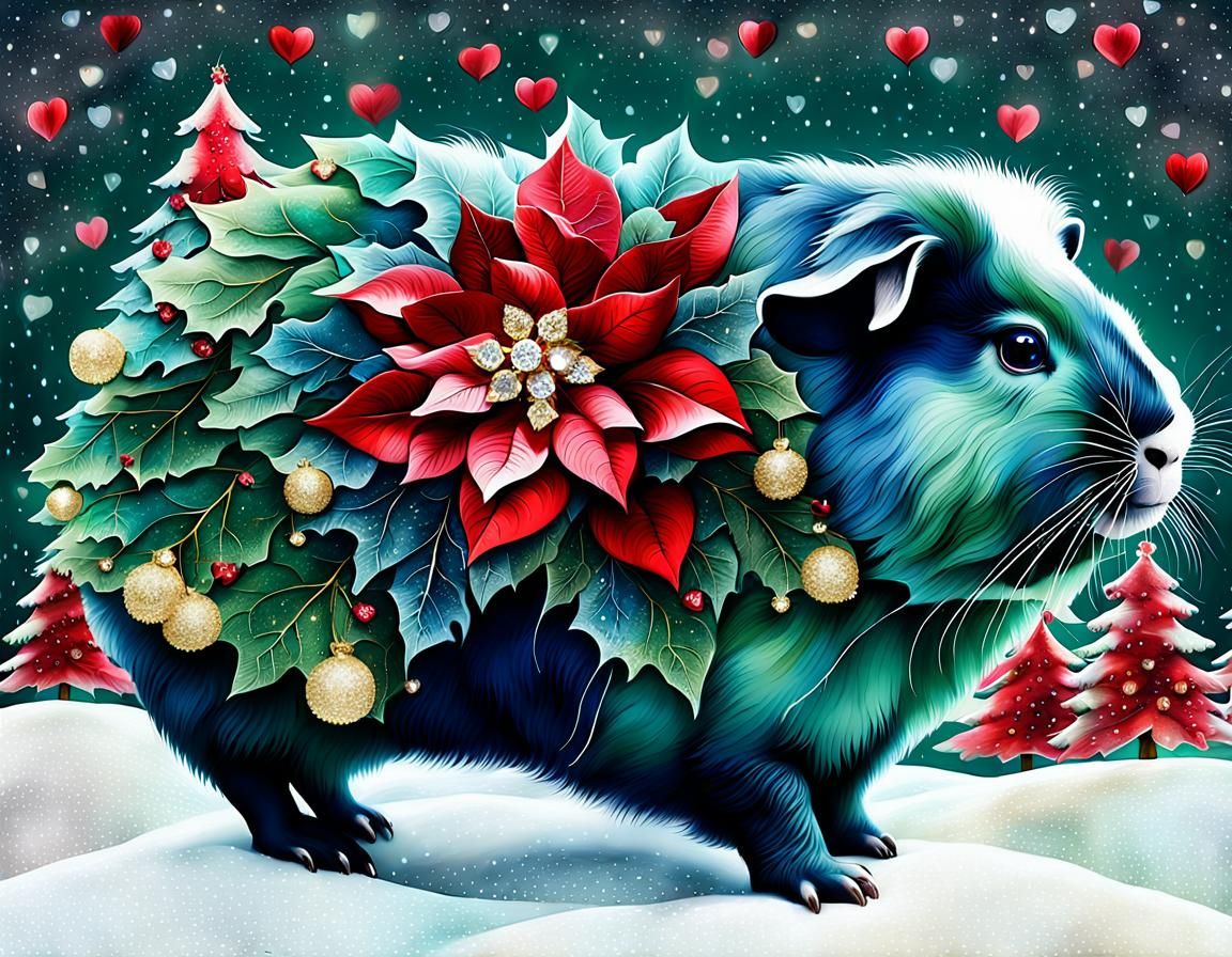 fantasy christmas guinea pig