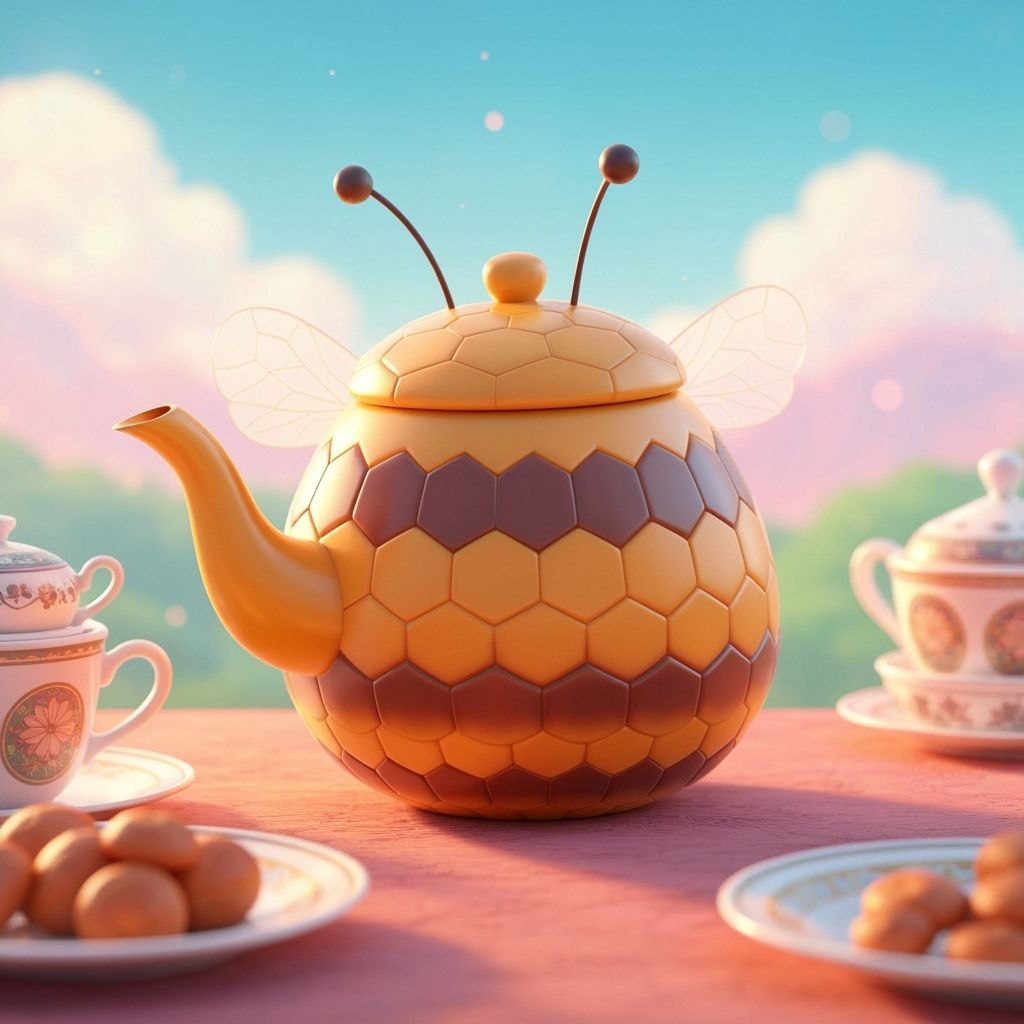Cute Honey Bee Tea Kettle Concept Art
