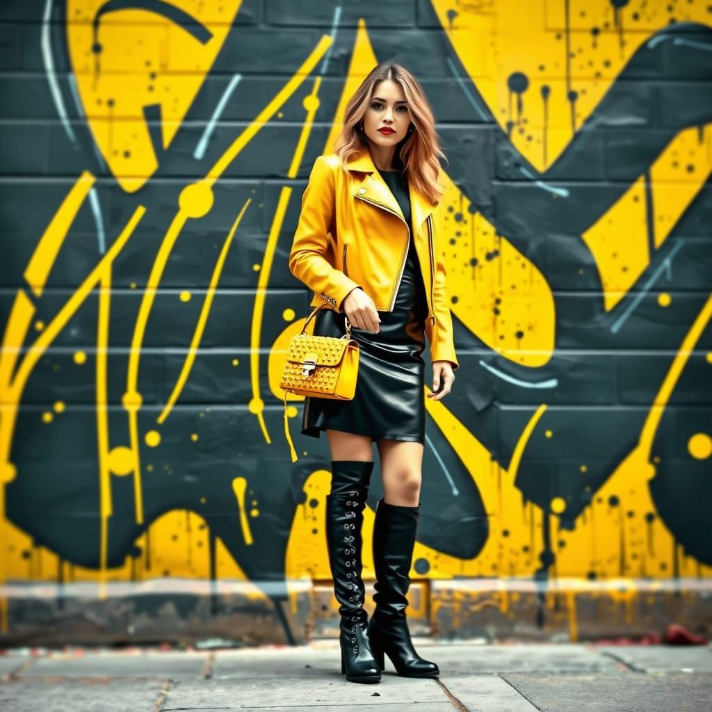 Urbanite Goddess in Vibrant Street Art